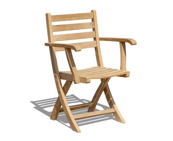 Suffolk Outdoor Wood Folding Chair, Teak