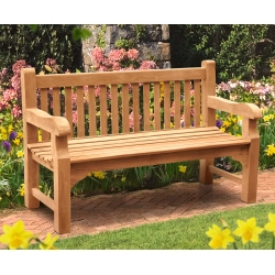 Balmoral 5ft Sturdy Teak Park Bench – 1.5m