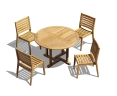 Canfield Round 1.2m Teak Table and Vero Stacking Chairs Set