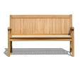 Stanford 3 Seater Teak Outdoor Bench – 1.5m