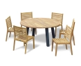 Wood & Metal Outdoor Dining Set