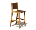 Tiga Teak & Woven Bar Chair