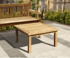 Balmoral 90cm Square Teak Coffee Table - Heavyweight, Weatherproof & Stylish