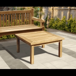 Balmoral 90cm Square Teak Coffee Table - Heavyweight, Weatherproof & Stylish