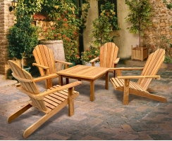 Adirondack 4 Seater Lounge Set with Balmoral 90cm Square Coffee Table