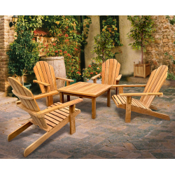 Adirondack 4 Seater Lounge Set with Balmoral 90cm Square Coffee Table