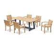 Bridgewater 2m Table and 6 Monaco Stacking Chairs Set