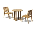 Canfield Round 0.8m Teak Table and Vero Garden Set