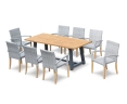 Bridgewater 2m Refectory Table and 8 St. Tropez Chairs Garden Set