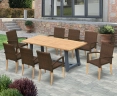 Bridgewater 2m Refectory Table and 8 St. Tropez Chairs Garden Set