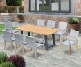 Bridgewater 2m Refectory Table and 8 St. Tropez Chairs Garden Set