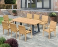 Bridgewater 2m Refectory Table and 8 St. Tropez Chairs Garden Set