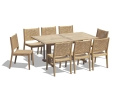 Belgrave 6ft Trestle Table & 8 Sora Stacking Chairs Outdoor Set