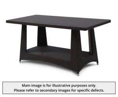 Riviera Rattan 1.6m Rectangular Dining Table - Used: Good