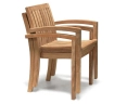 Bridgewater 2m Table and 6 Monaco Stacking Chairs Set