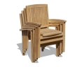 Bridgewater Rectangular 2m Table and 6 Bali Stacking Chairs Set