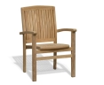 Bridgewater Rectangular 2m Table and 6 Bali Stacking Chairs Set