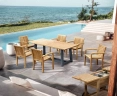 Bridgewater 2m Table and 6 Monaco Stacking Chairs Set