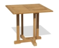 Canfield Square 0.8m Teak Table and 2 Vero Stacking Chairs Set