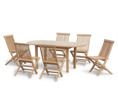 Carida 1.8m Oval Table and Chester Side Chairs Set