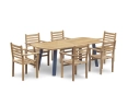 Disk 220cm Oval Table and 6 Yale Stacking Chairs Set
