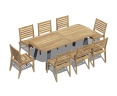 Disk 220cm Oval Table and 8 Vero Stacking Chairs Set