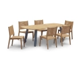 Disk 2.2m Oval Table and 6 Sora Woven Stacking Chairs Set