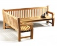 Balmoral Chunky Corner Garden Bench, 5-6 Seater, Left Orientation