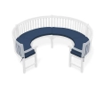 Henley 3/4 Curved Garden Bench Cushion