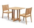 Canfield Dining Set - 80cm Square Table & 2 Sora Stacking Chairs Set