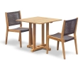 Canfield 80cm Square Table and 2 Sora Stacking Chairs Set
