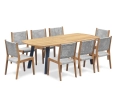 Disk 2.2m Oval Dining Table and 8 Sora Stacking Chairs Set