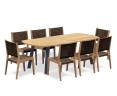 Disk 2.2m Oval Dining Table and 8 Sora Stacking Chairs Set