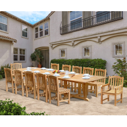 Hilgrove 12 Seater Rectangular 4m Table, Side Chairs & Armchairs