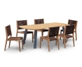Disk 2.2m Oval Table and 6 Sora Woven Stacking Chairs Set