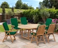 Brompton Extending 1.2 - 1.8m Table & 6 Bali Recliners Dining Set