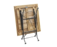 Square Folding Bistro Table, Black – 0.8m
