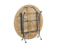 Folding Garden Bistro Table, Round, Black – 1.2m