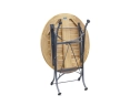 Round Outdoor Bistro Table, Black – 0.8m
