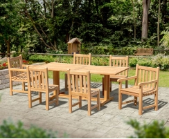 Belgrave 2m Dining Table, 2 Windsor Armchairs and 4 Windsor Chairs Set