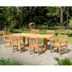 Belgrave 2m Dining Table, 2 Windsor Armchairs and 4 Windsor Chairs Set