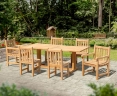 Belgrave 2m Dining Table, 2 Windsor Armchairs and 4 Windsor Chairs Set