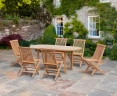 Carida 1.8m Oval Table and Chester Side Chairs Set