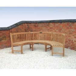 circular outdoor wooden bench
