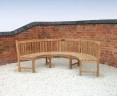 circular outdoor wooden bench