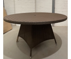 Riviera Round 1.5m Java Brown Weave Table - New: End of Line
