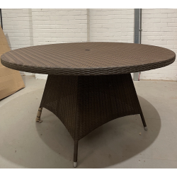 Riviera Round 1.5m Java Brown Weave Table - New: End of Line