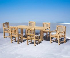 Belgrave Rectangular Dining Table, 4 Ascot Chairs and 2 Ascot Armchairs Set
