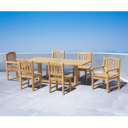Belgrave Rectangular Dining Table, 4 Ascot Chairs and 2 Ascot Armchairs Set