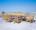 Belgrave Rectangular Dining Table, 4 Ascot Chairs and 2 Ascot Armchairs Set